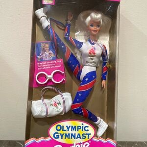 1995 Mattel Olympic Gymnast Barbie Doll  NRFB - Blonde Hair
